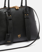 Mittelgroße Henkeltasche Escape Bag aus Leder - Schwarz | Pinko