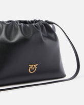 Borsa a spalla piccola in pelle con coulisse - | Pinko