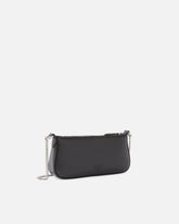 Mini Half Moon leather shoulder bag with rhinestones - | Pinko