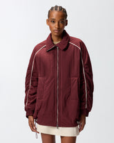 Giacca blouson over con profili a contrasto - | Pinko