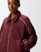 Giacca blouson over con profili a contrasto - | Pinko