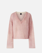 Wide-fitting mohair- and wool-blend sweater - | Pinko