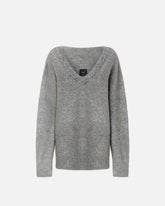 Maglione misto lana con ricamo gioiello - | Pinko