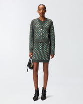 Cardigan with jewel embroidery - | Pinko