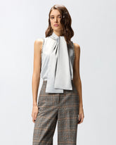 Sleeveless top with sash neck - | Pinko