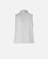 Sleeveless top with sash neck - | Pinko