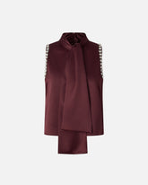 Sleeveless top with sash neck - | Pinko