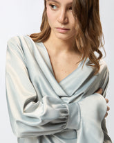 Relaxed-fit satin blouse - | Pinko