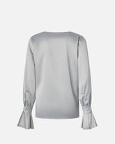 Relaxed-fit satin blouse - | Pinko
