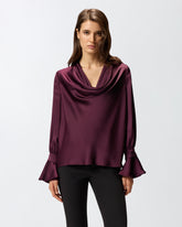 Relaxed-fit satin blouse - | Pinko