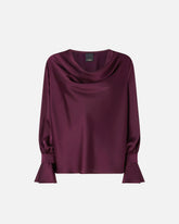 Relaxed-fit satin blouse - | Pinko