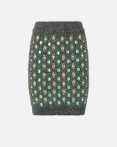 Jupe en maille avec broderie bijou - | Pinko