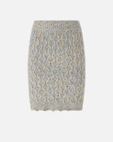 Knit short skirt with cable and rib stitch - | Pinko