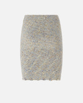 Knit short skirt with cable and rib stitch - | Pinko
