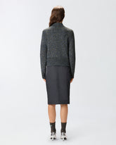 Cardigan con trecce e ricamo gioiello - | Pinko