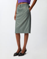 Gonna longuette con strass e borchie - | Pinko