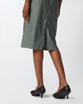 Gonna longuette con strass e borchie - | Pinko