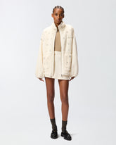 Bomber in pile con ricamo gioiello - | Pinko