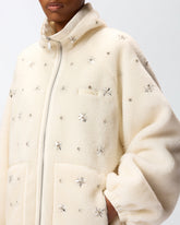 Bomber en polaire avec broderie bijou - | Pinko