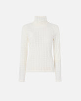 Lace sweater with sheet details - | Pinko