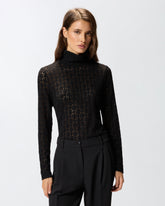 Maglia in pizzo con trasparenze - | Pinko