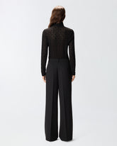 Lace sweater with sheet details - | Pinko