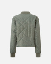 Bomber trapuntato con strass e borchie - | Pinko