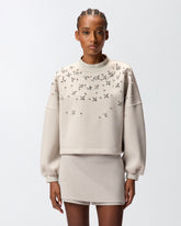 Maglia con ricamo gioiello - | Pinko