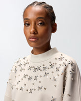 Maglia con ricamo gioiello - | Pinko