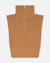 Scaldacollo in maglia con zip - | Pinko