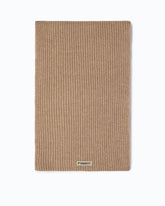 Sciarpa in misto lana e cashmere a coste - Marrone | Pinko