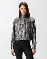 Blusa efecto laminado - | Pinko
