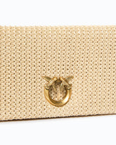 Love Bag Click Soft Horizontal Classic medium crossbody clutch in raffia - | Pinko