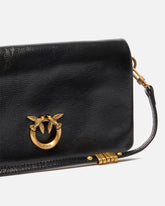 Love Bag Click Soft Horizontal Mini crossbody clutch in shiny leather - | Pinko