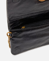 Love Bag Click Soft Horizontal Mini crossbody clutch in shiny leather - | Pinko