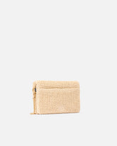 Pochette a tracolla piccola Love Bag Click Soft Horizontal Mini in rafia - | Pinko