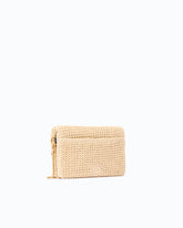 Love Bag Click Soft Horizontal Mini crossbody clutch in raffia - | Pinko