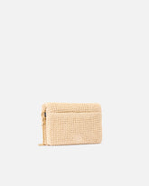 Love Bag Click Soft Horizontal Mini crossbody clutch in raffia - | Pinko
