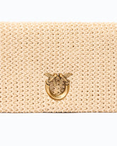 Love Bag Click Soft Horizontal Mini crossbody clutch in raffia - | Pinko