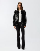 Bomber τζάκετ oversize με γυαλιστερή όψη - | Pinko