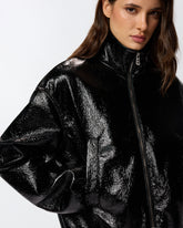Bomber oversize effetto vernice - | Pinko