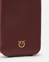 Étui pour smartphone à contour zippé en cuir - | Pinko
