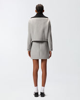Slim-fit jacket with knit collar - | Pinko