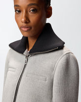 Slim-fit jacket with knit collar - | Pinko