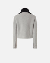 Slim-fit jacket with knit collar - | Pinko