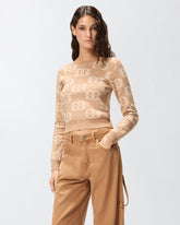 Cropped sweater with Love Birds logo - | Pinko