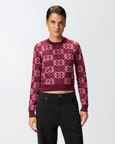 Cropped sweater with Love Birds logo - | Pinko