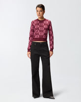 Cropped-Pullover mit Logo Love Birds - | Pinko