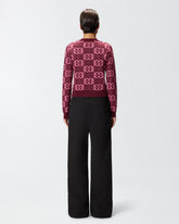 Cropped sweater with Love Birds logo - | Pinko