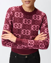 Cropped-Pullover mit Logo Love Birds - | Pinko